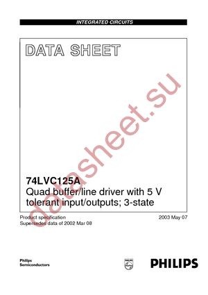 74LVC125ABQ,115 datasheet  